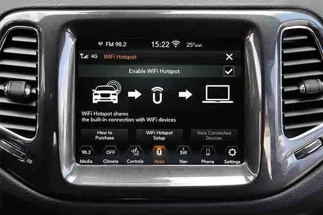 jeep compass model-s touch screen infotainment system