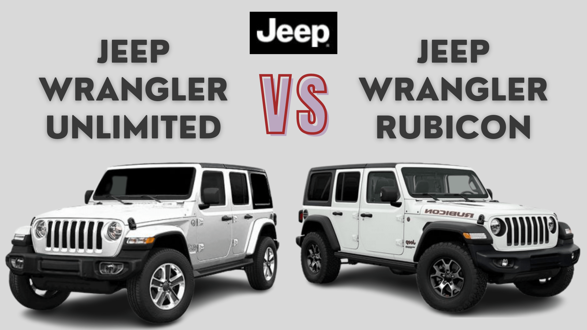 Descubrir 66+ imagen jeep wrangler rubicon vs